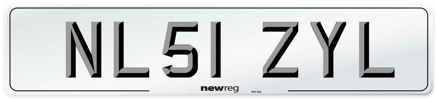 NL51 ZYL Number Plate from New Reg